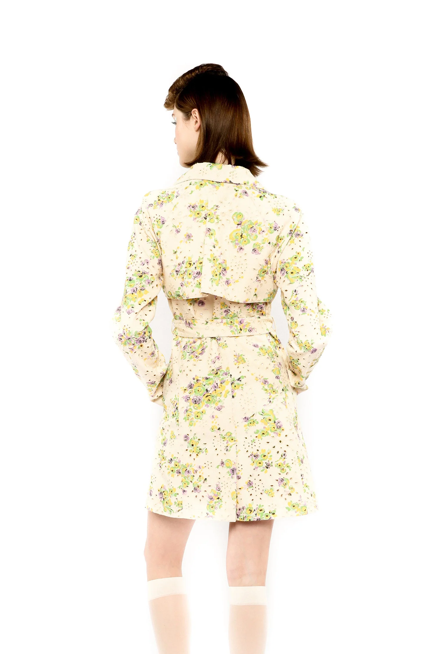 Rosies Posies Eyelet Trench Coat - Image 4
