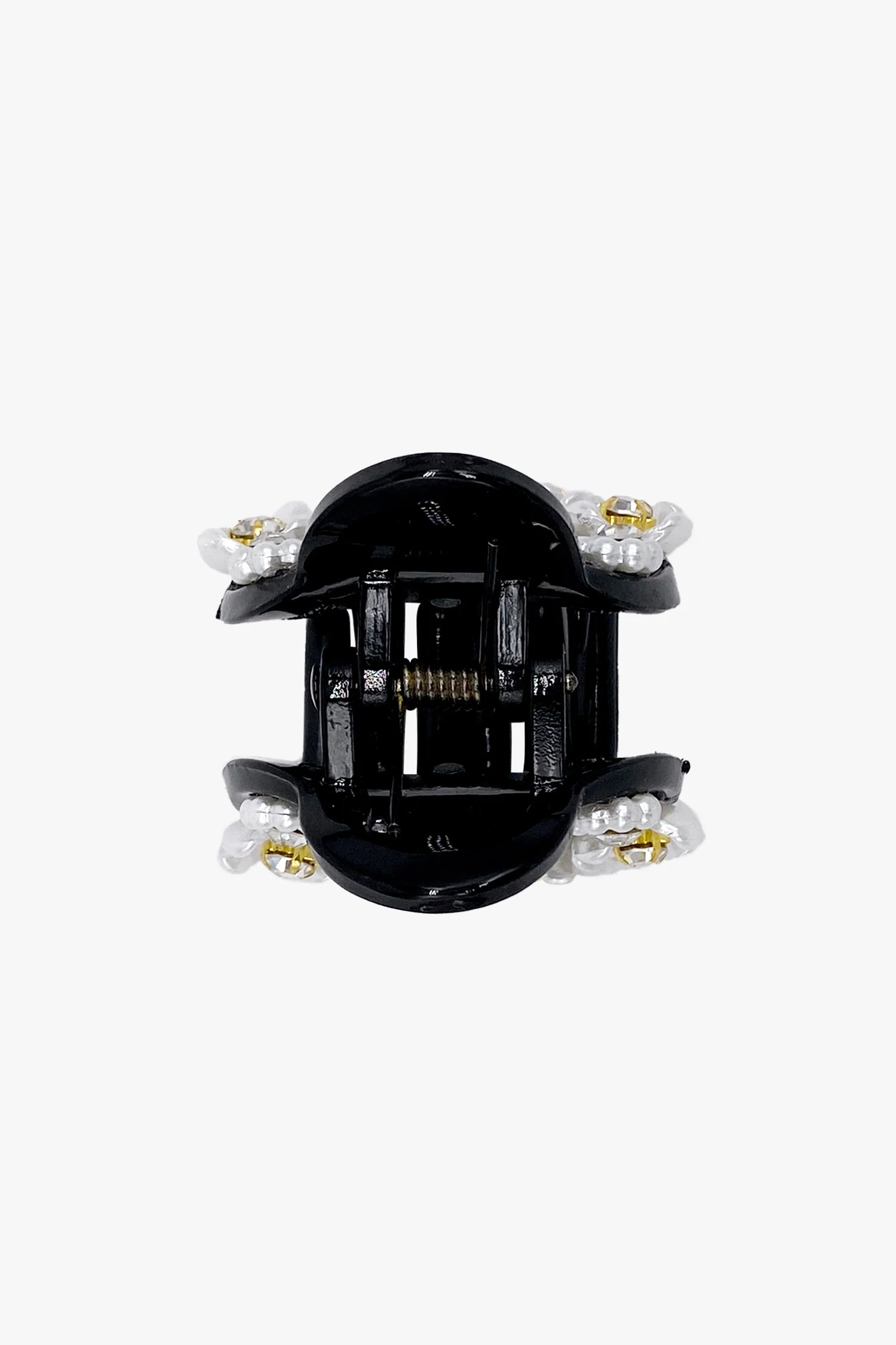 Round Cutout Flower Embroidered Jaw Clip - Image 2