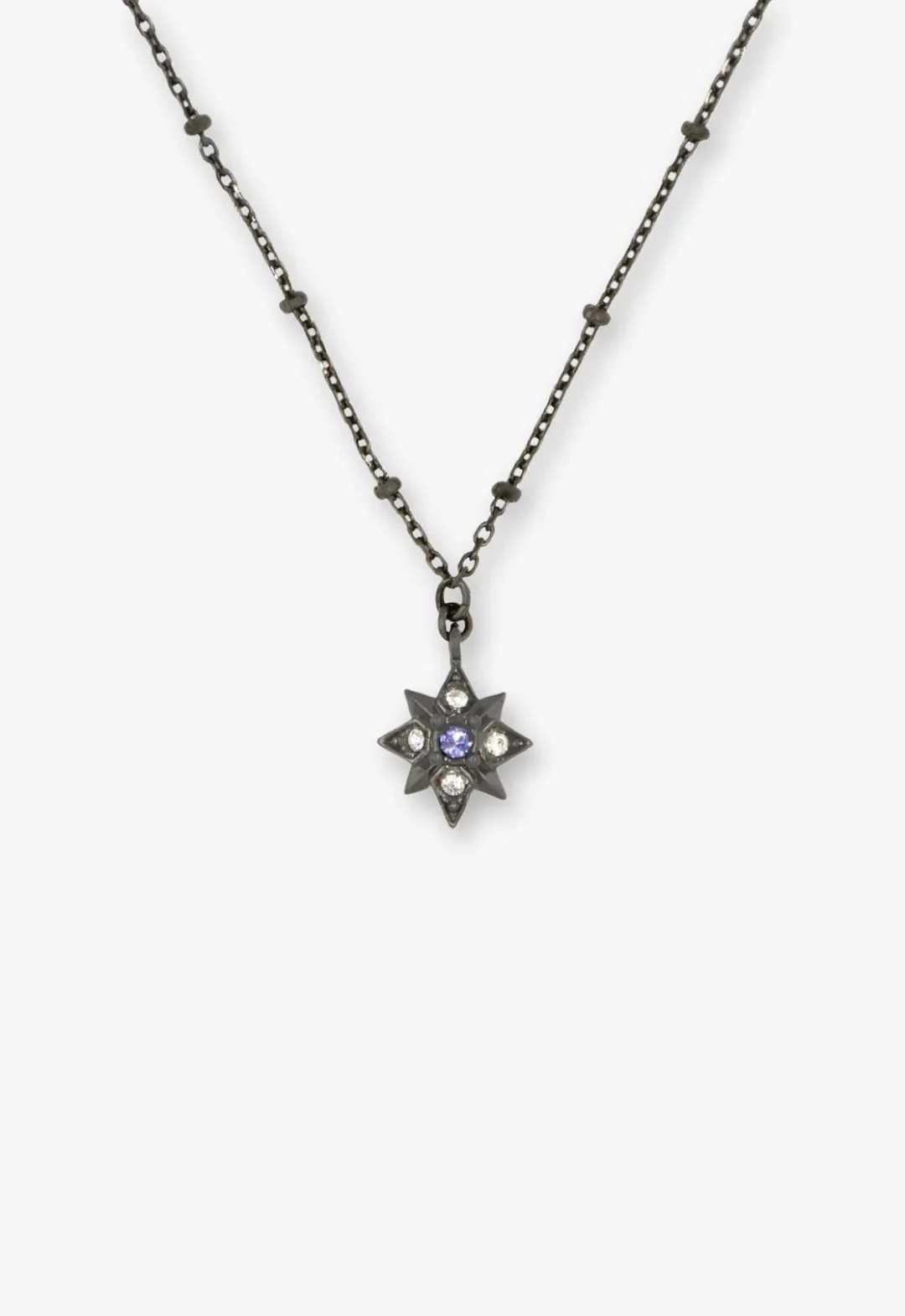 Shining Butterfly Necklace - Purple Gunmetal - Image 7
