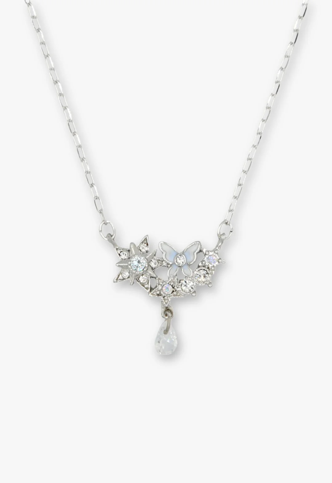 Silver Star Butterfly Necklace - Image 2