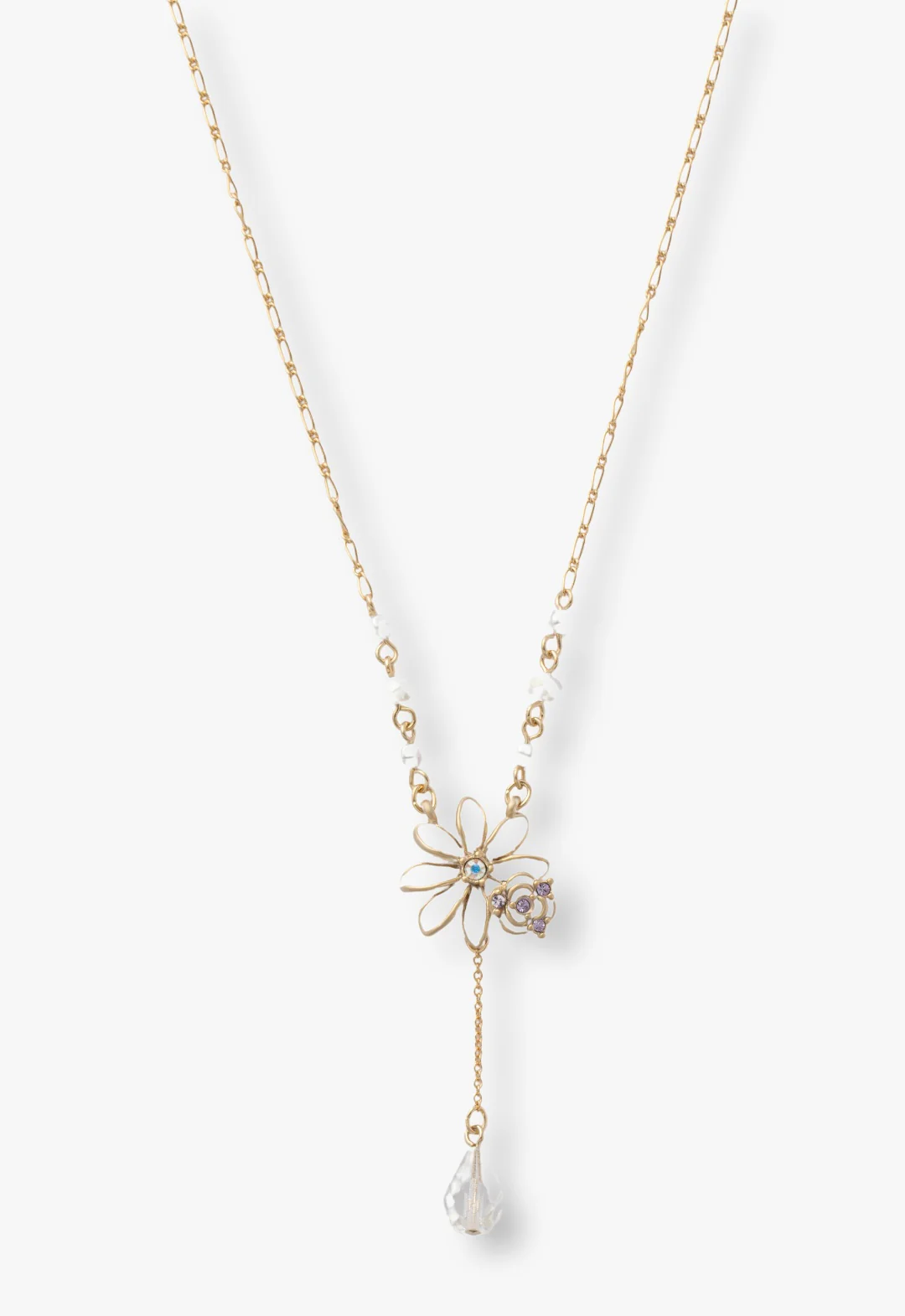 Flower Teardrop Necklace - Image 2