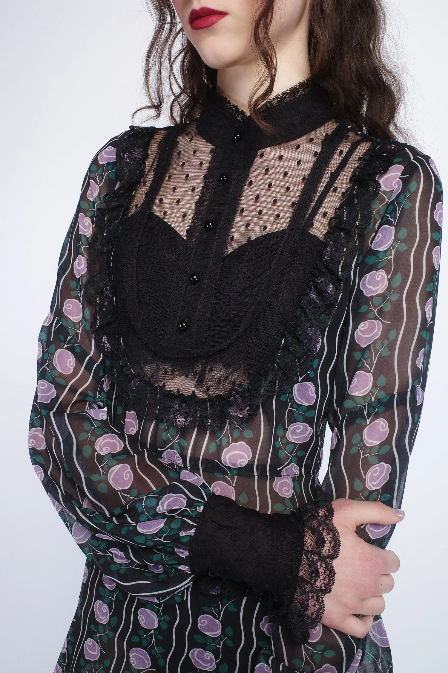 Rosetti Chiffon Victorian Bib Dress - Image 4