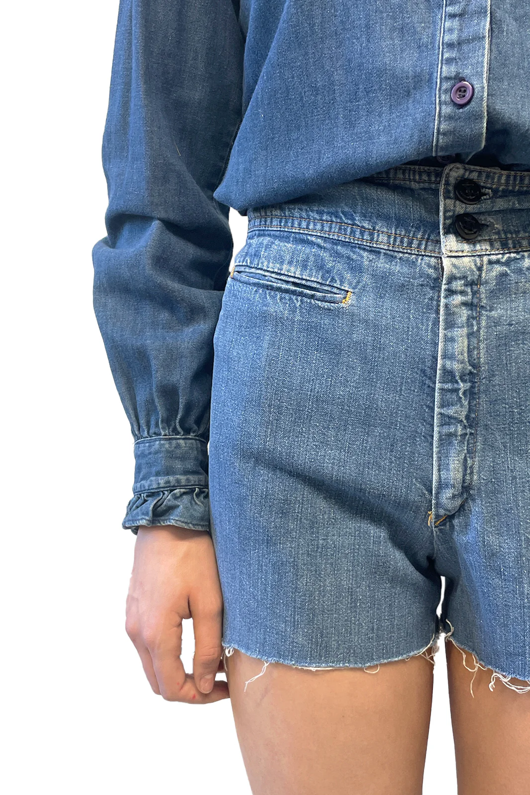 Souvenirs San Francisco High Rise Denim Cutoff Shorts - Image 4