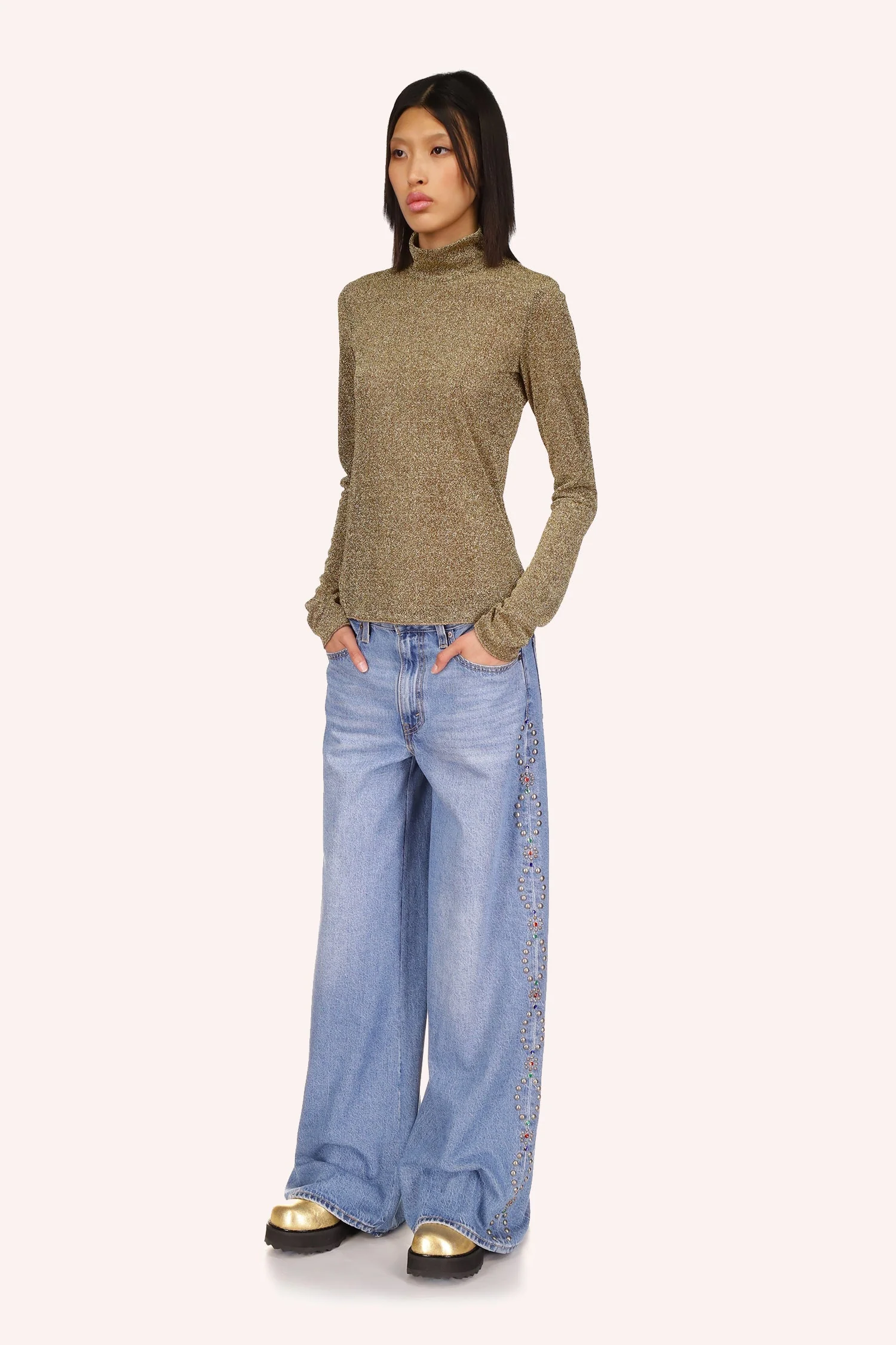 Sparkling Mesh Turtleneck - Image 3
