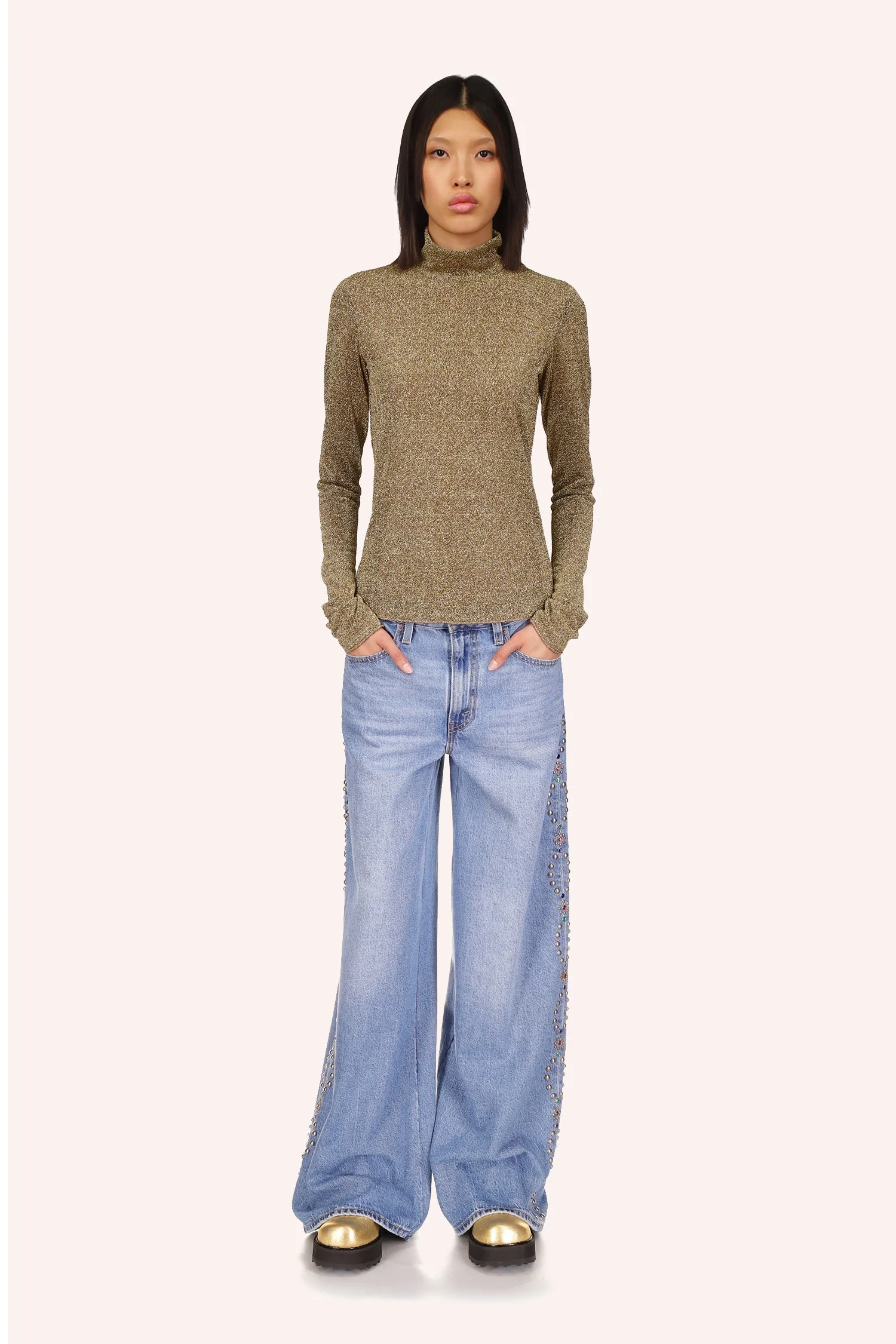 Sparkling Mesh Turtleneck - Image 4