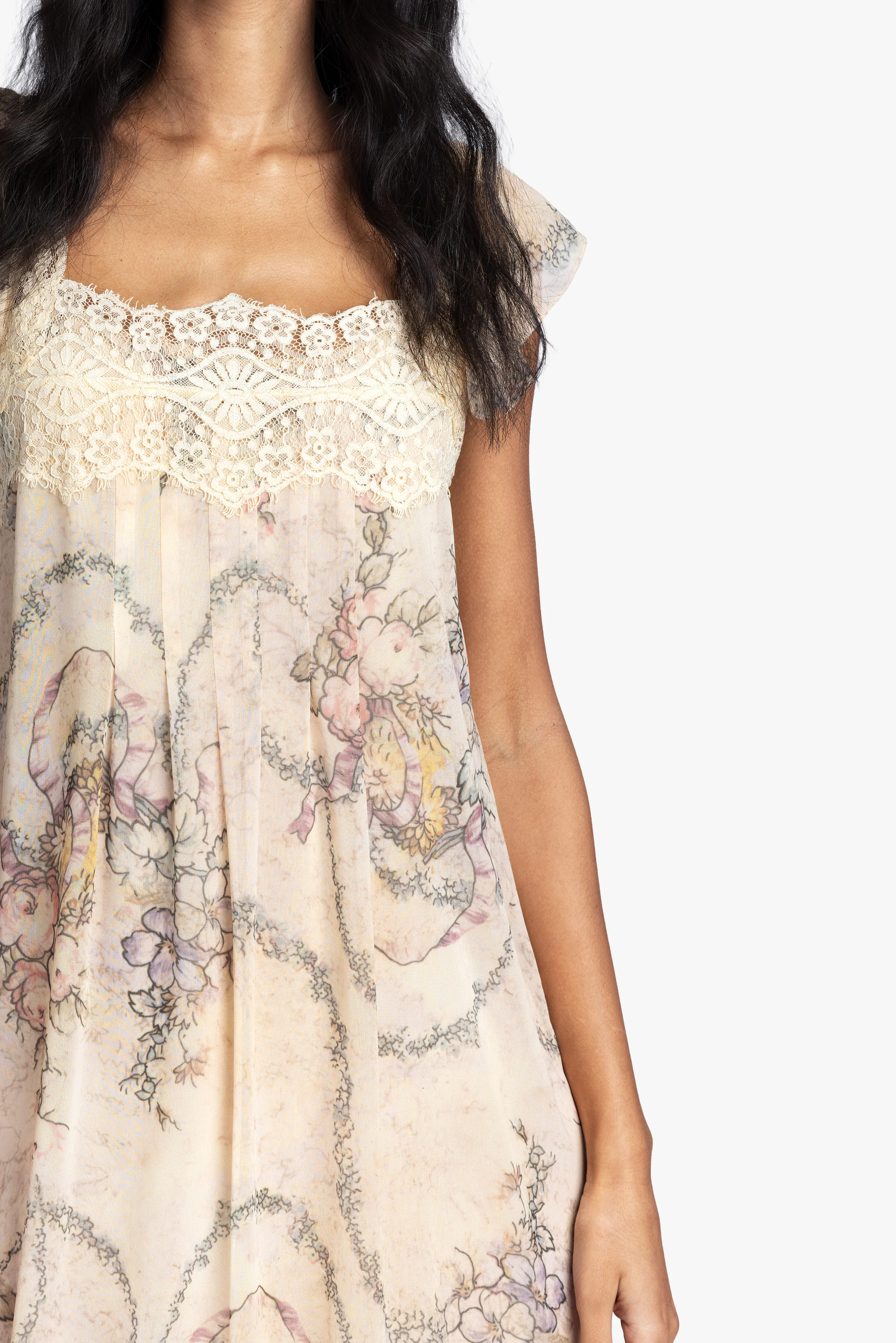 Spirit Bloom Chiffon Ruffle Dress - Image 6
