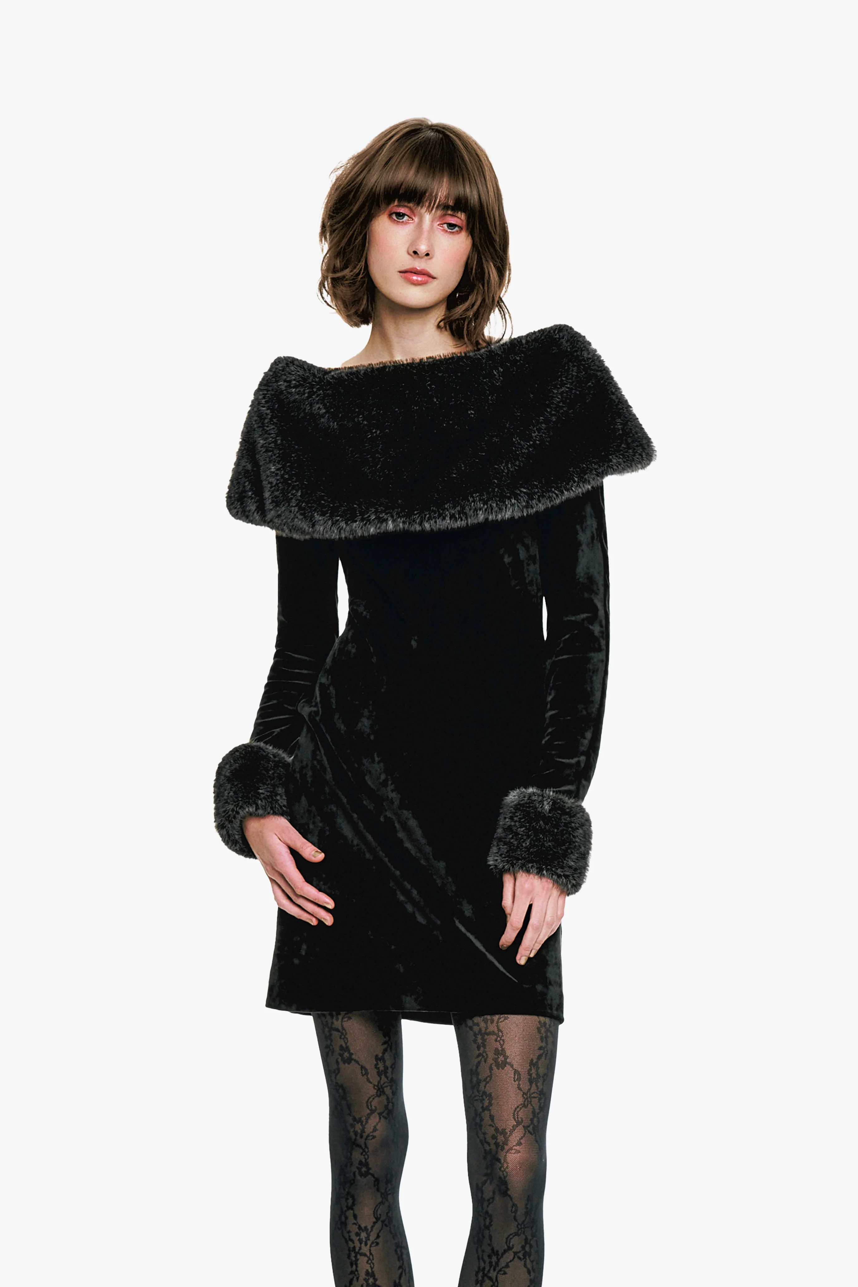 Stretch Velour Dress