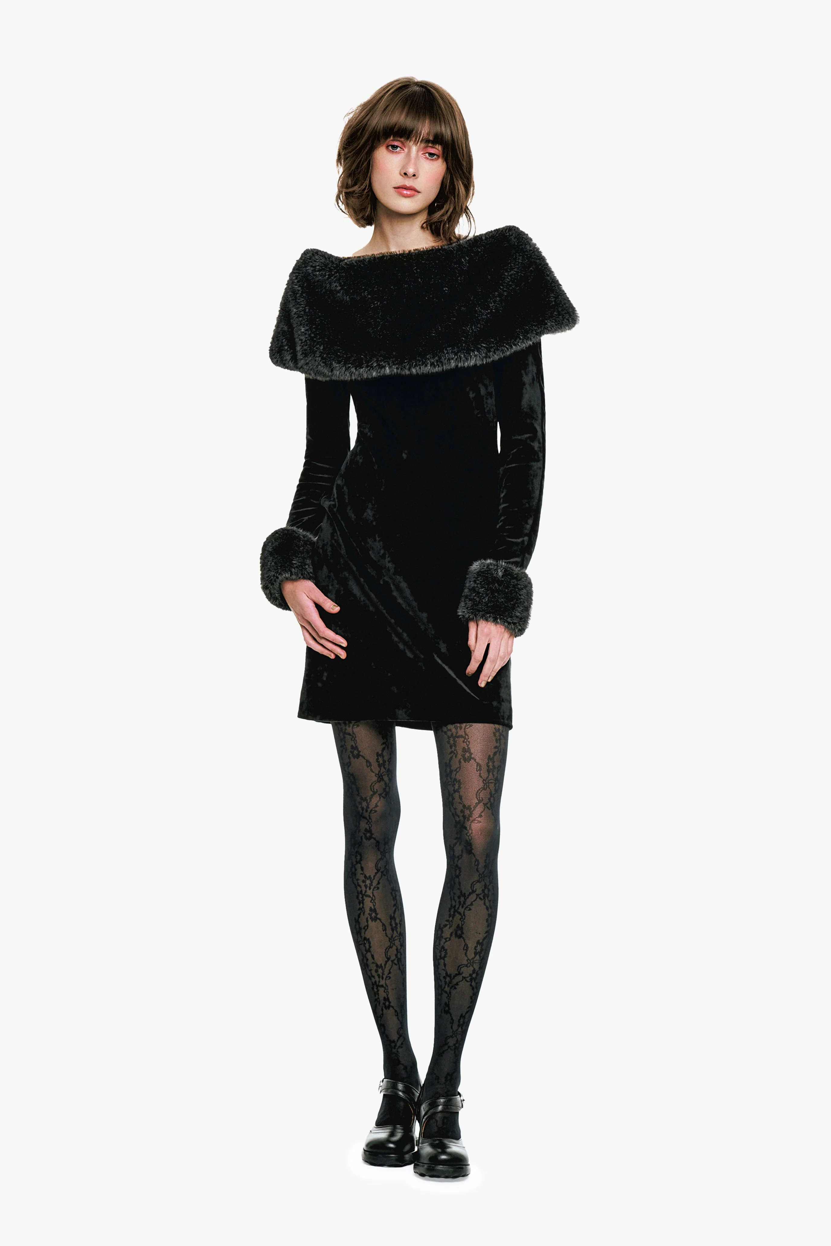 Stretch Velour Dress - Image 3