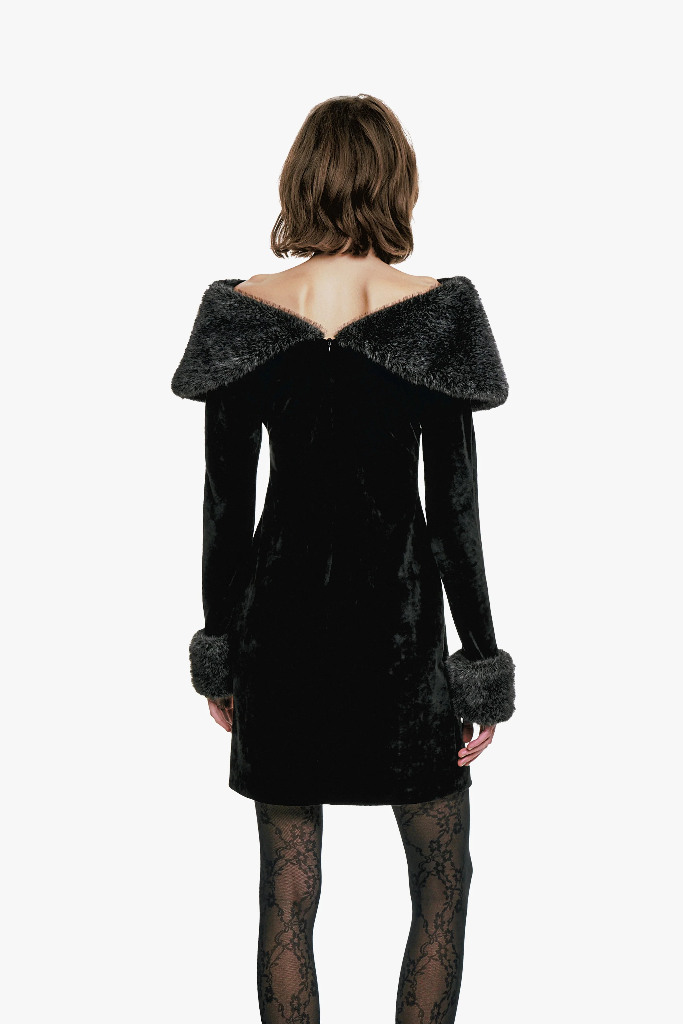 Stretch Velour Dress - Image 5