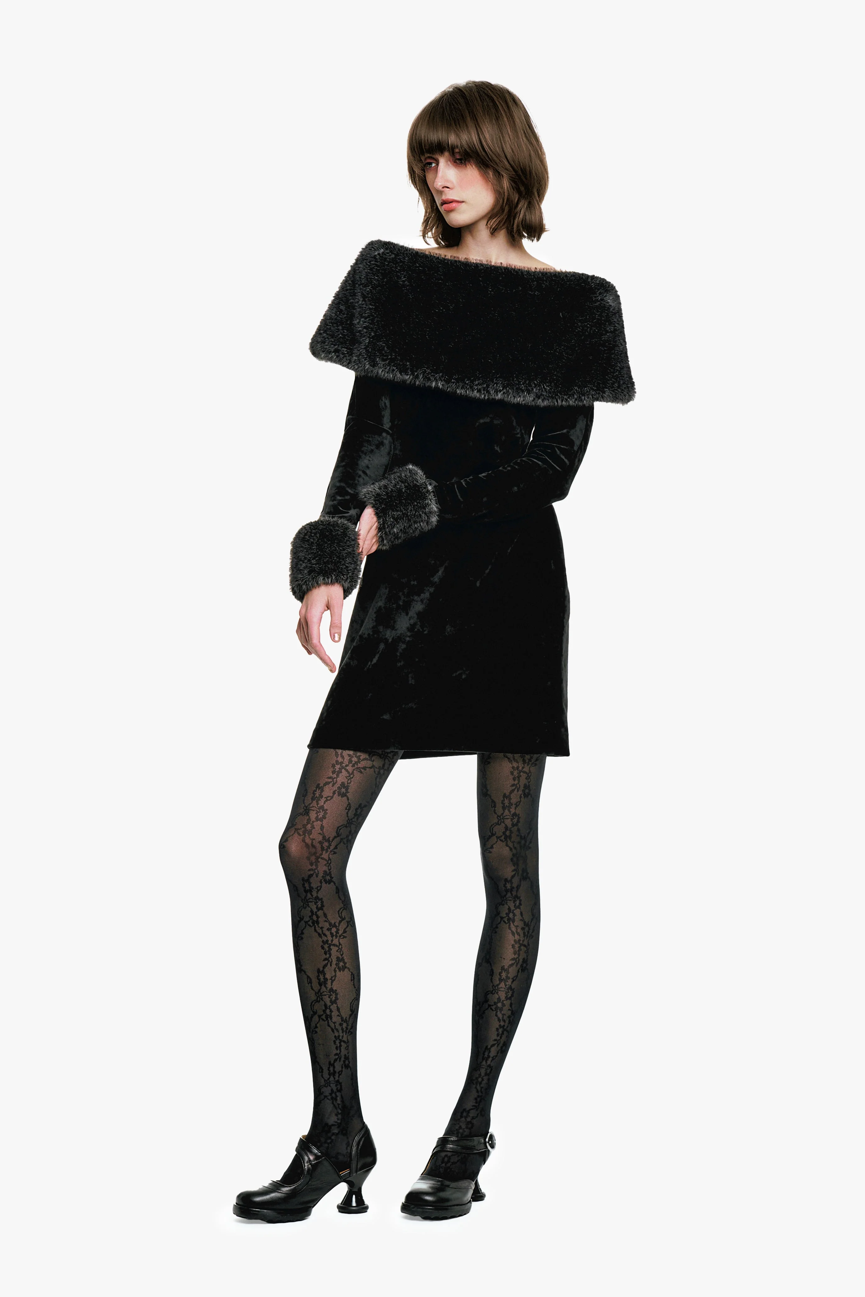 Stretch Velour Dress - Image 6