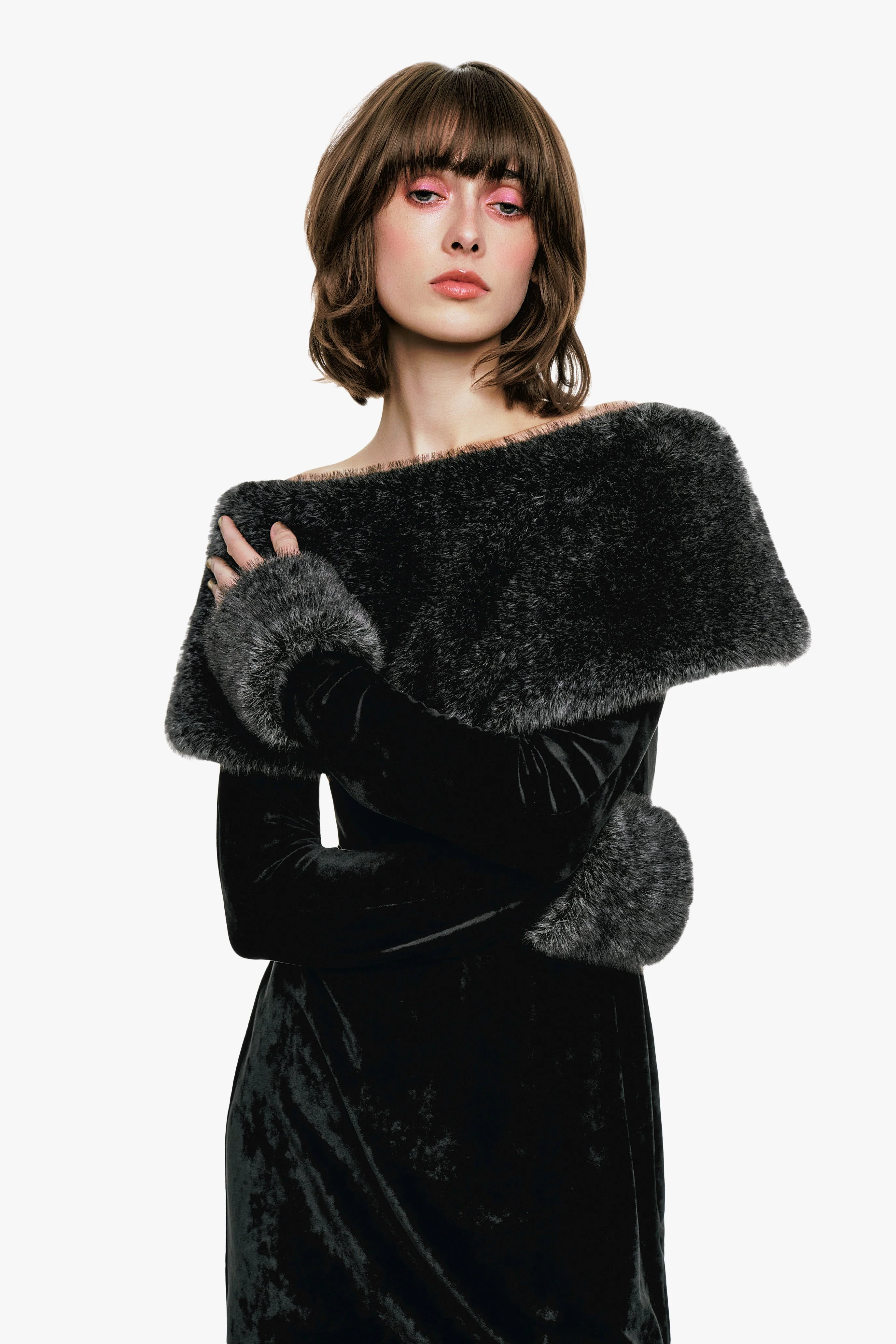 Stretch Velour Dress - Image 7