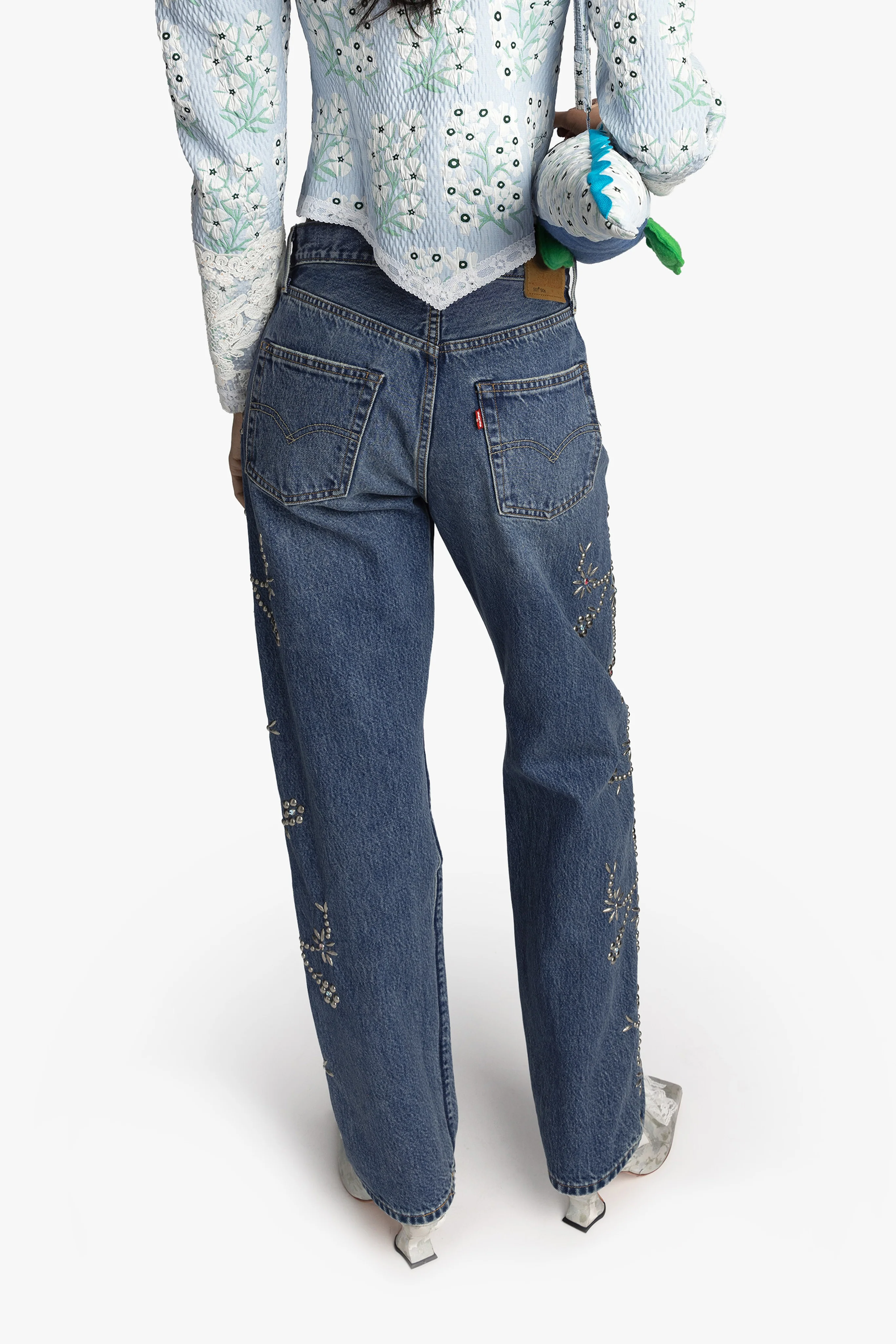 Studded Denim Jeans - Image 4
