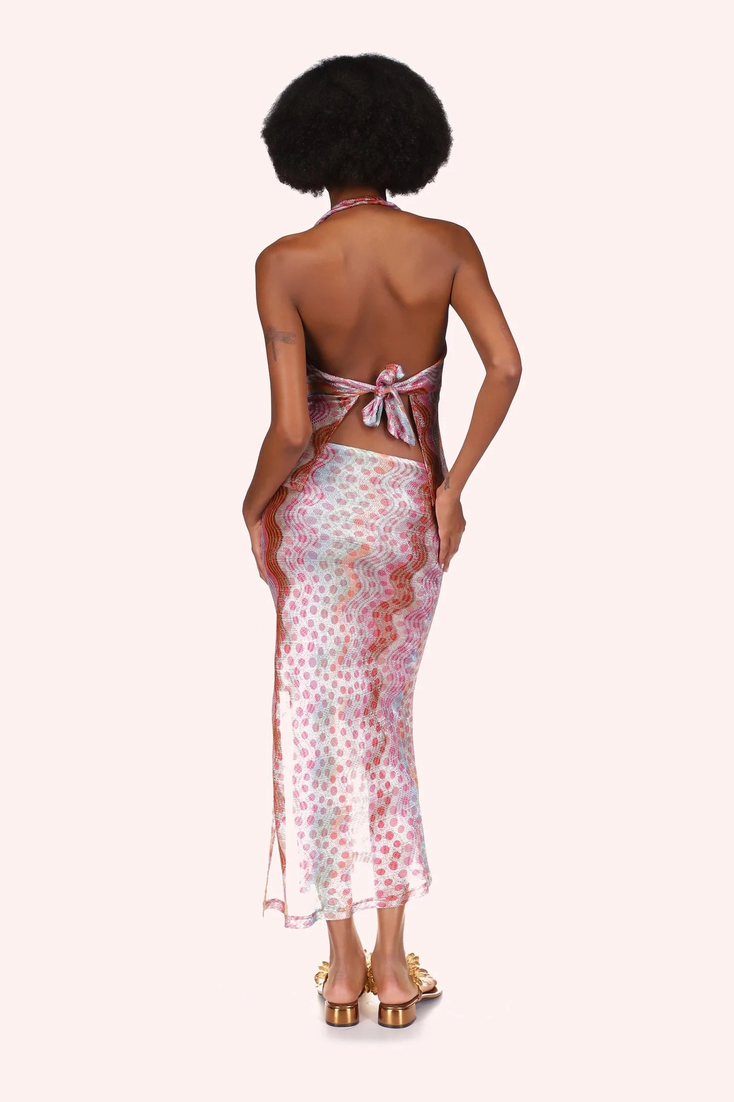 Swirly Rainbow Knit Skirt - Image 4