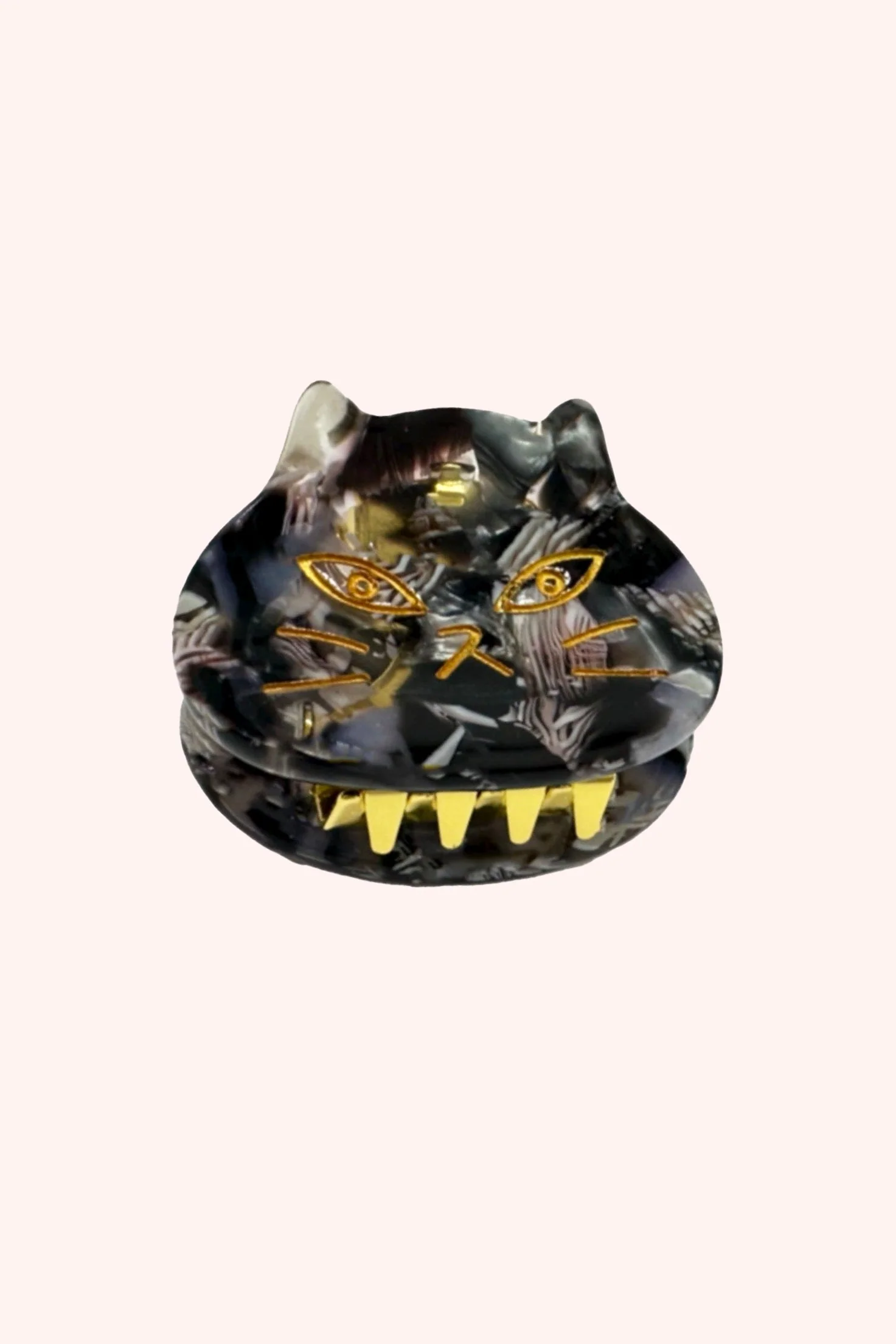 The Cat's Meow Cat Jaw Clip Pair Black Multi - Image 2