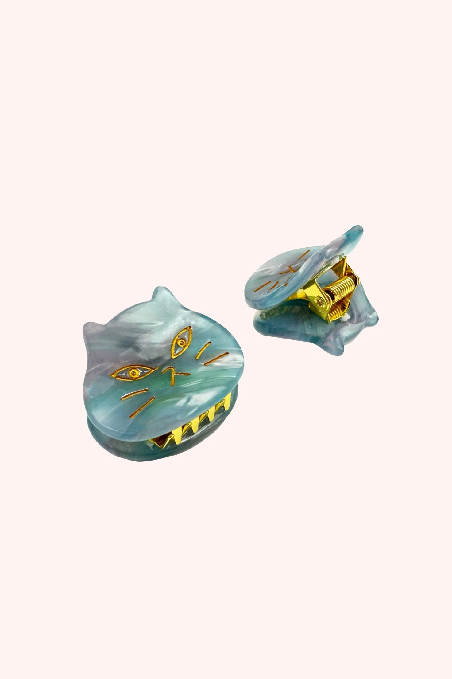 The Cat's Meow Jaw Clip Pair Sky Blue