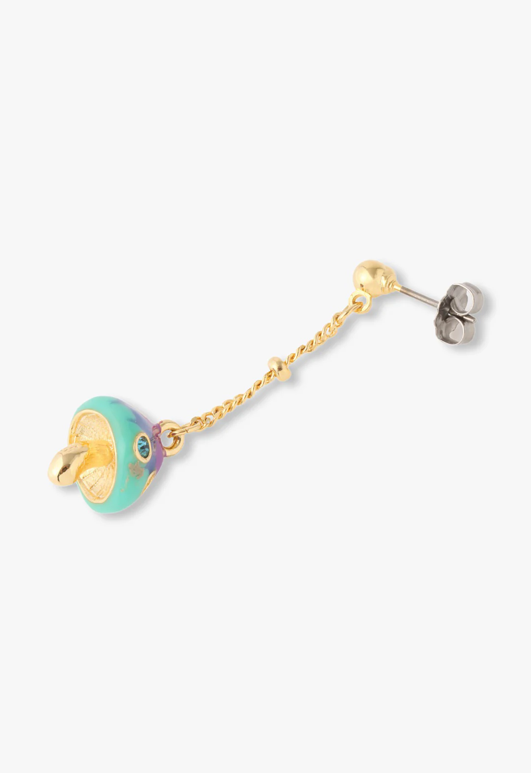 Enchanted Mini Mushroom Earrings - Gold - Image 3
