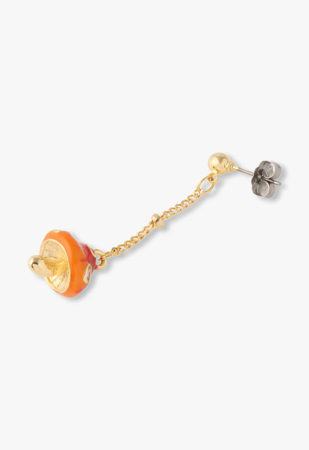 Enchanted Mini Mushroom Earrings - Gold - Image 4