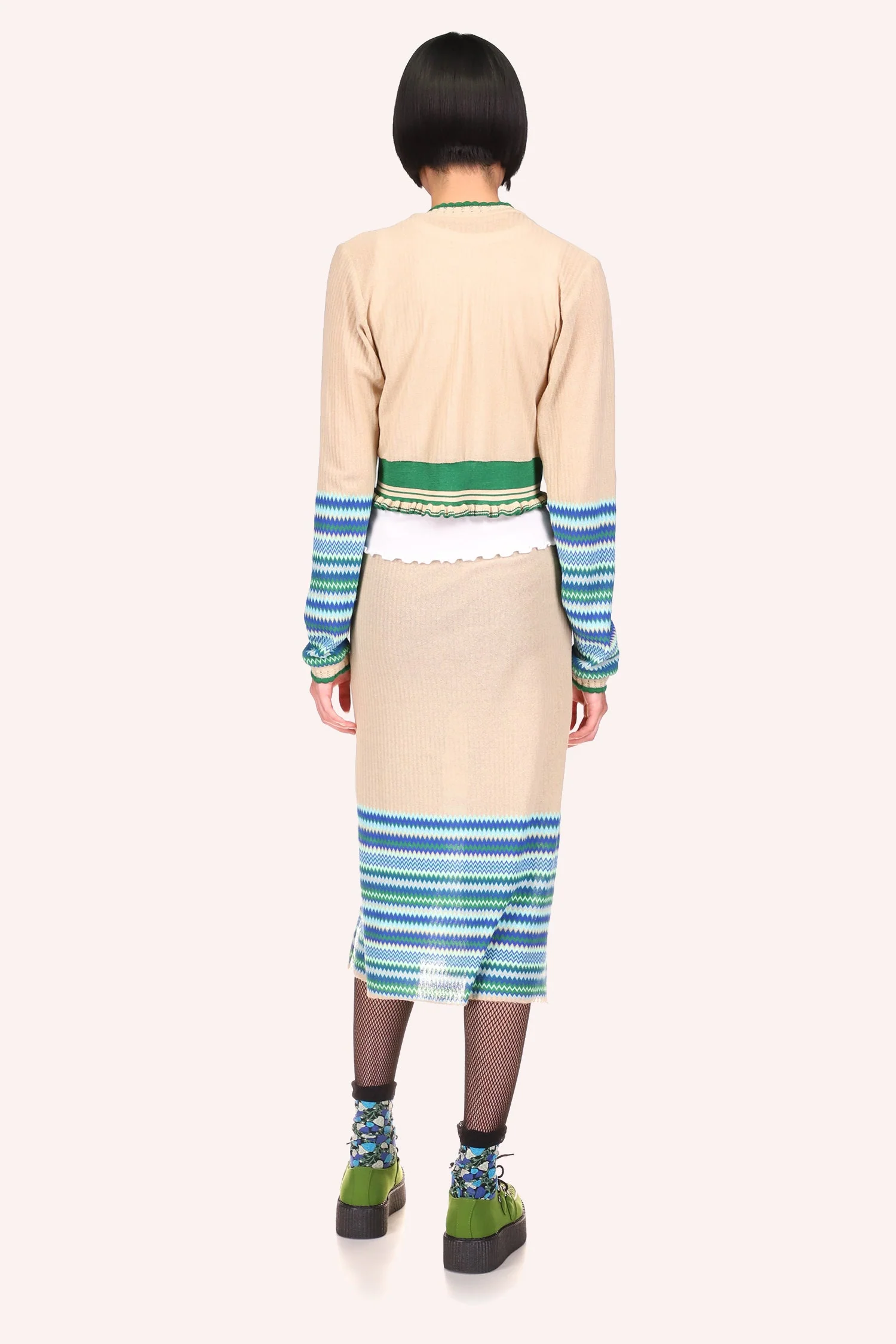 Tonal Zigzag Skirt - Image 4