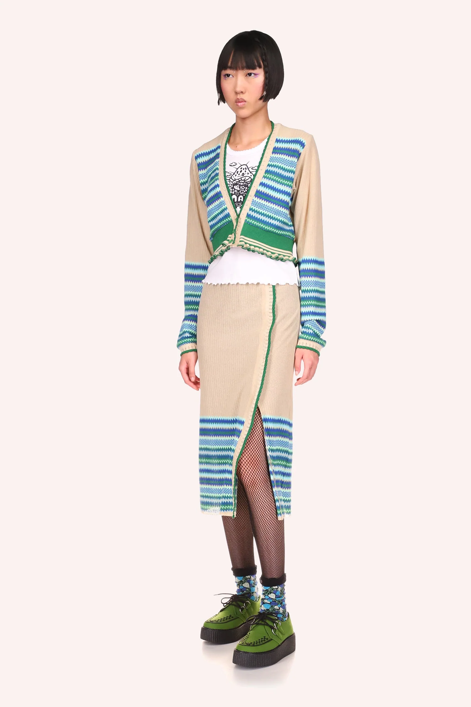 Tonal Zigzag Skirt - Image 5