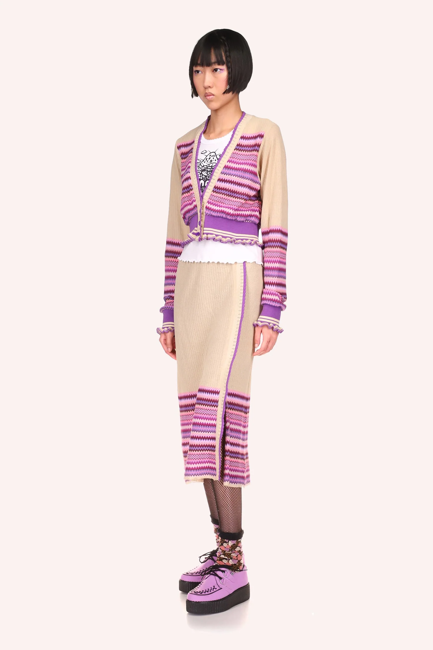 Tonal Zigzag Skirt - Image 3
