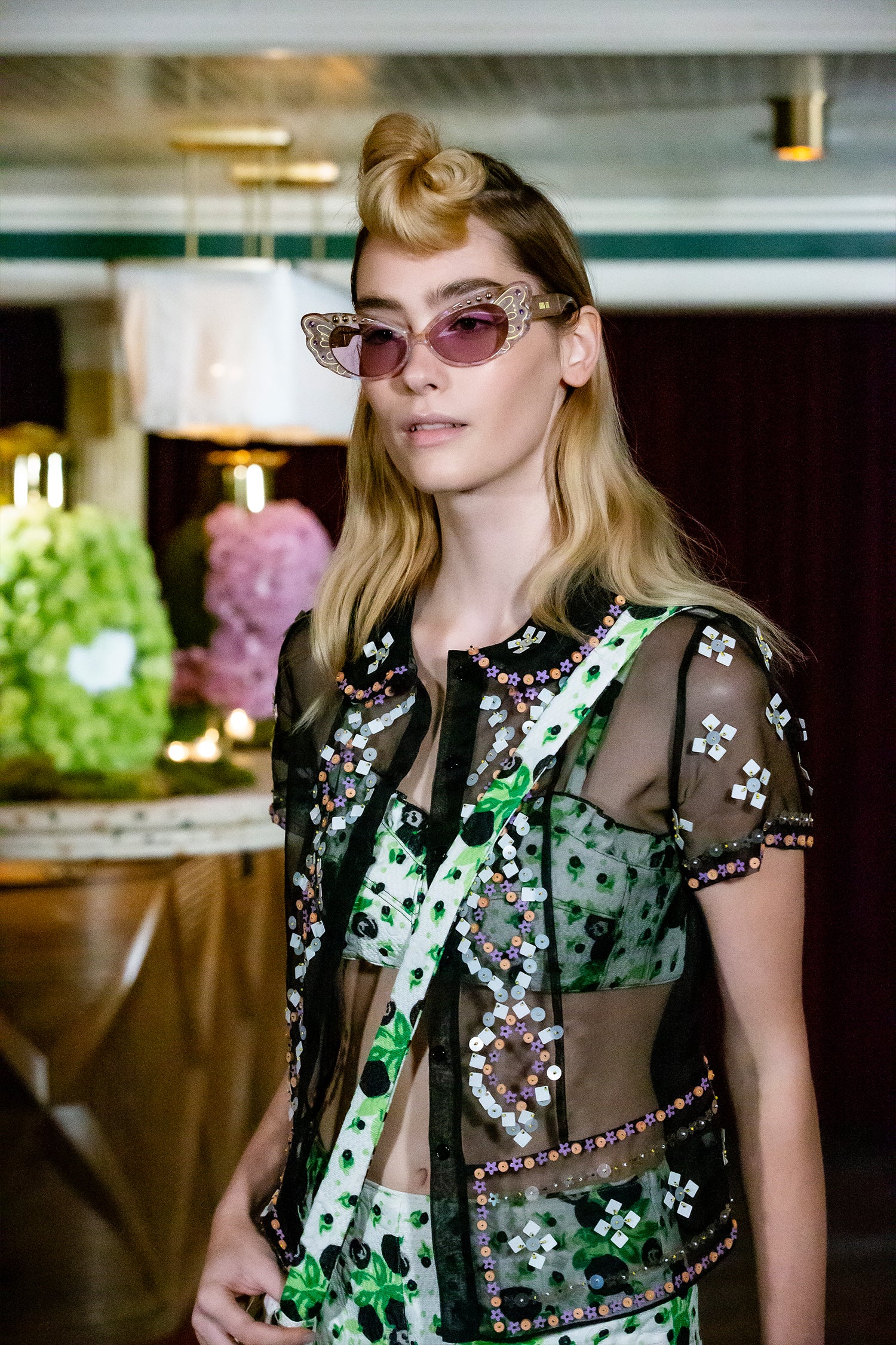 Twinkle Beaded Organza Blouse - Image 9