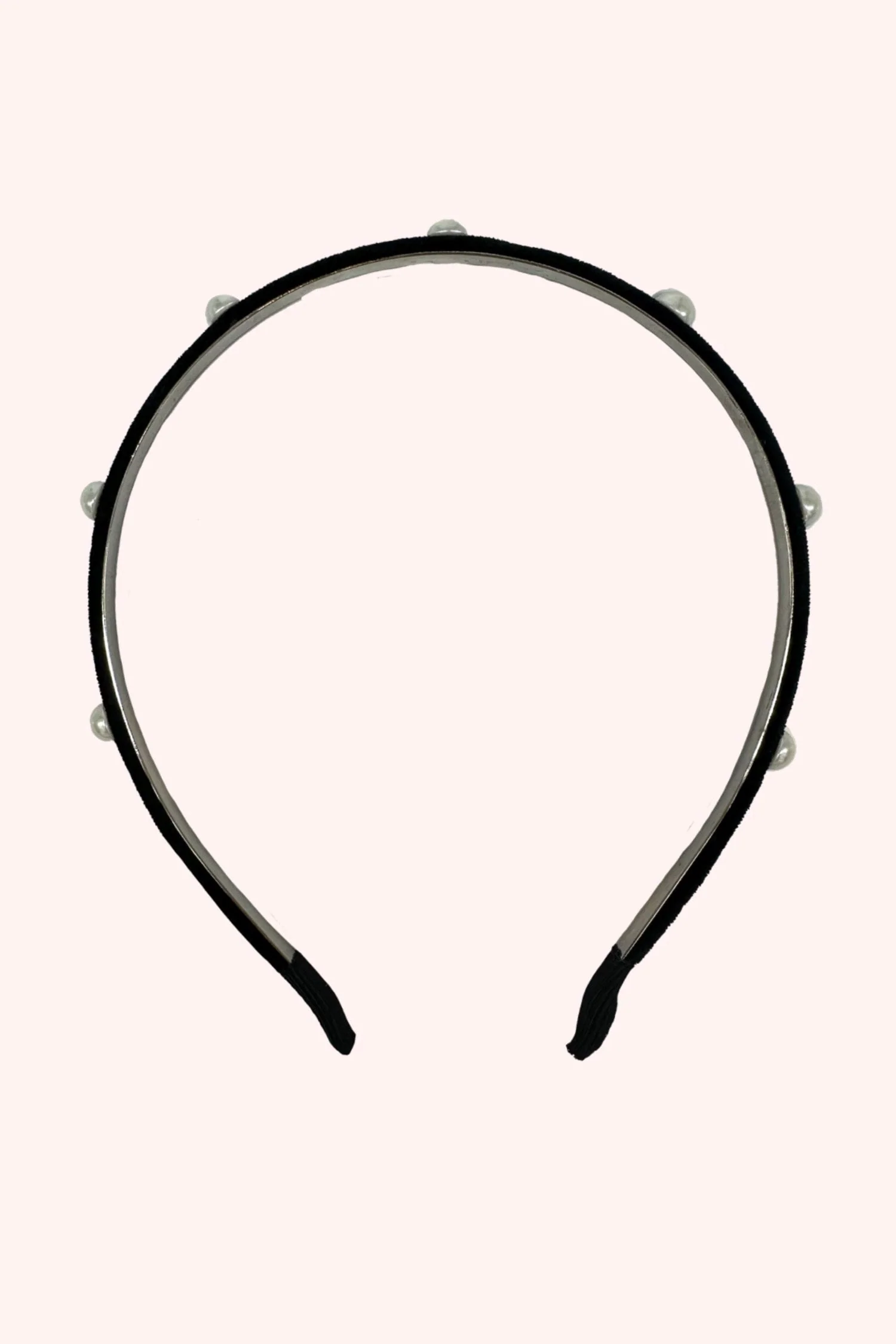 Velvet Pearls Headband