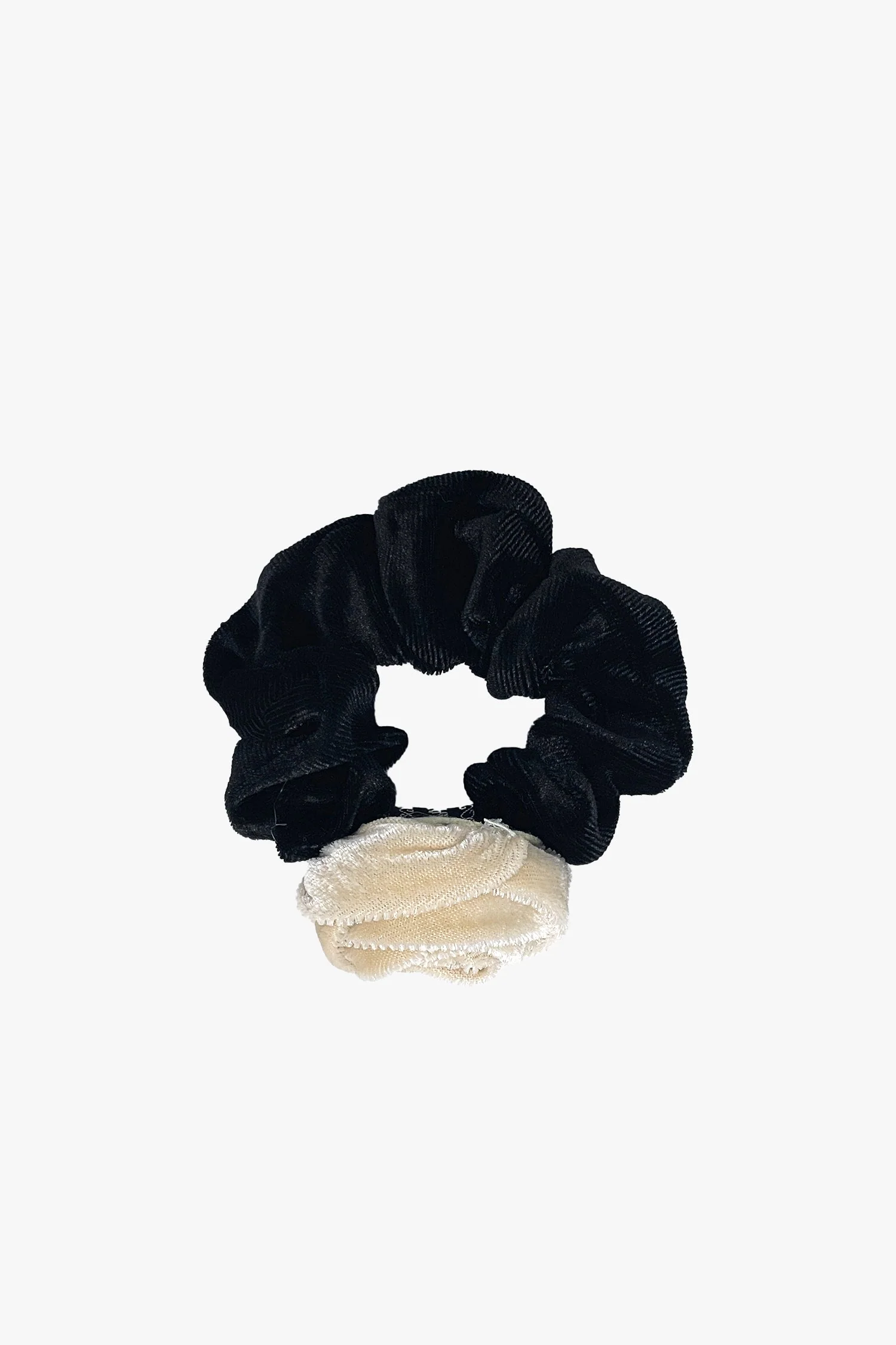 Velvet Rosette Scrunchie - Ivory - Image 2