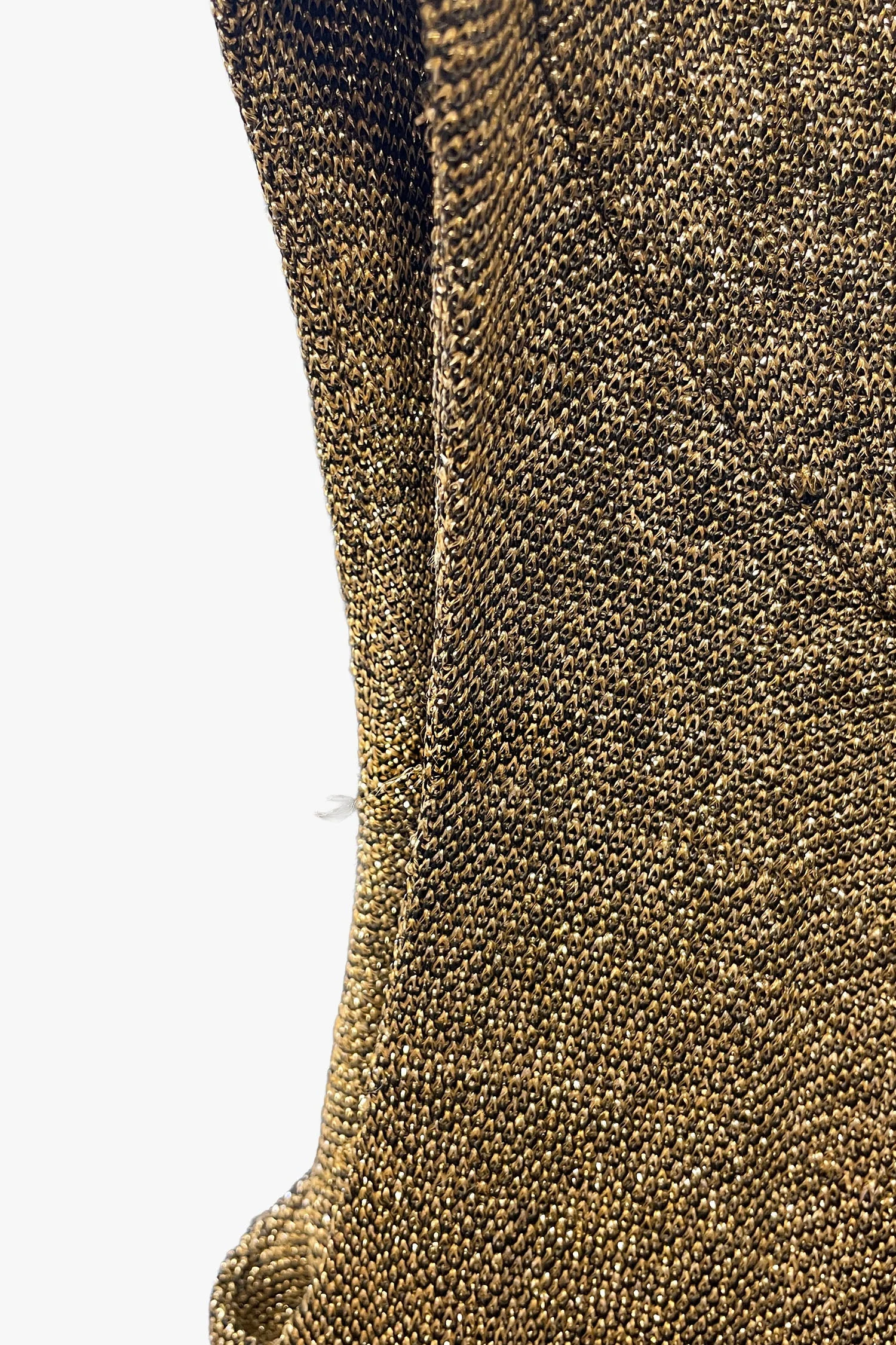 Vintage 60's Gold Metallic Knit Beaded Dress by Irene for D.D. Marsh Originals - Image 4