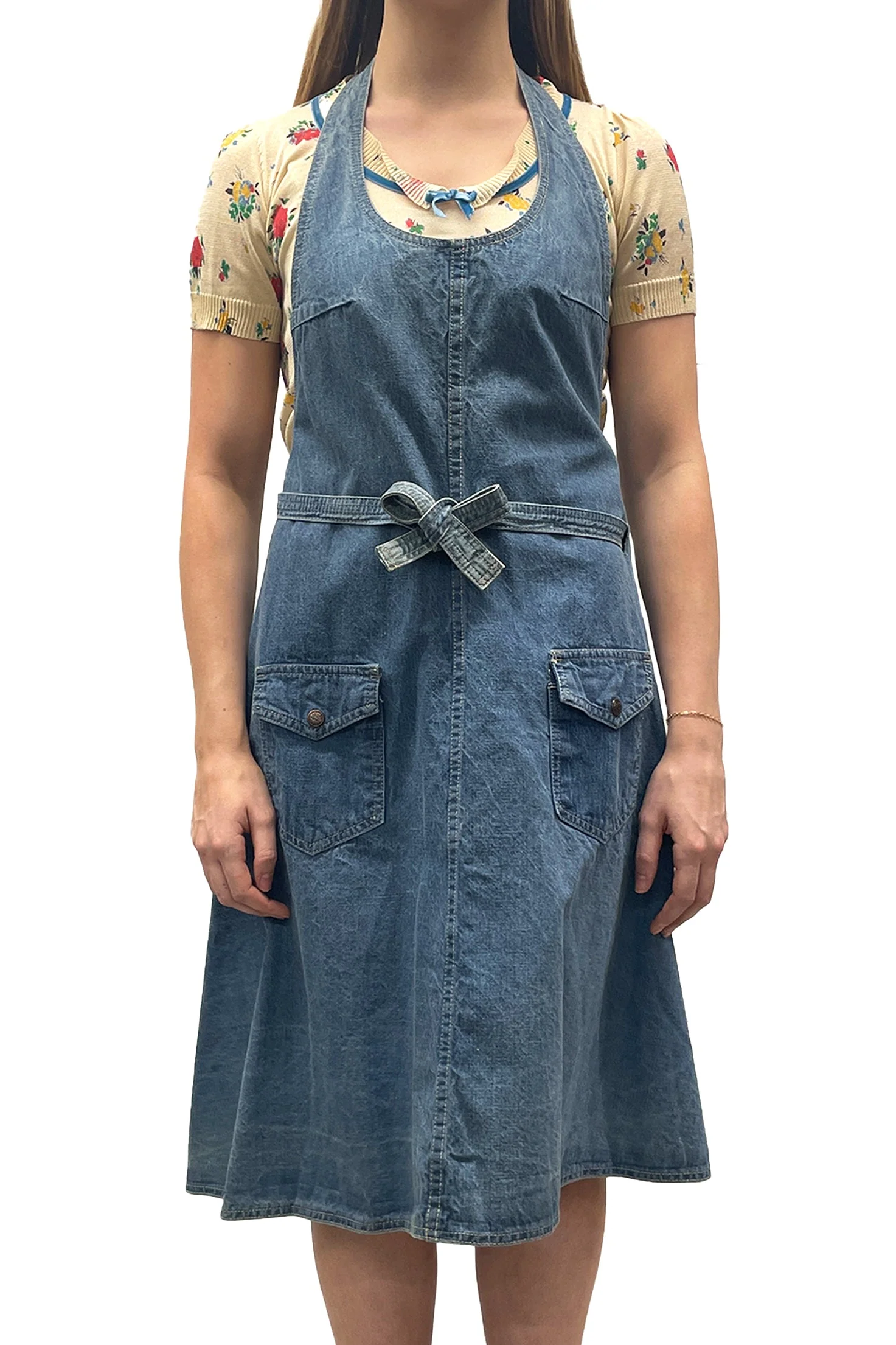 Vintage Seventies Moody's Goose Apron Wrap Halter Dress