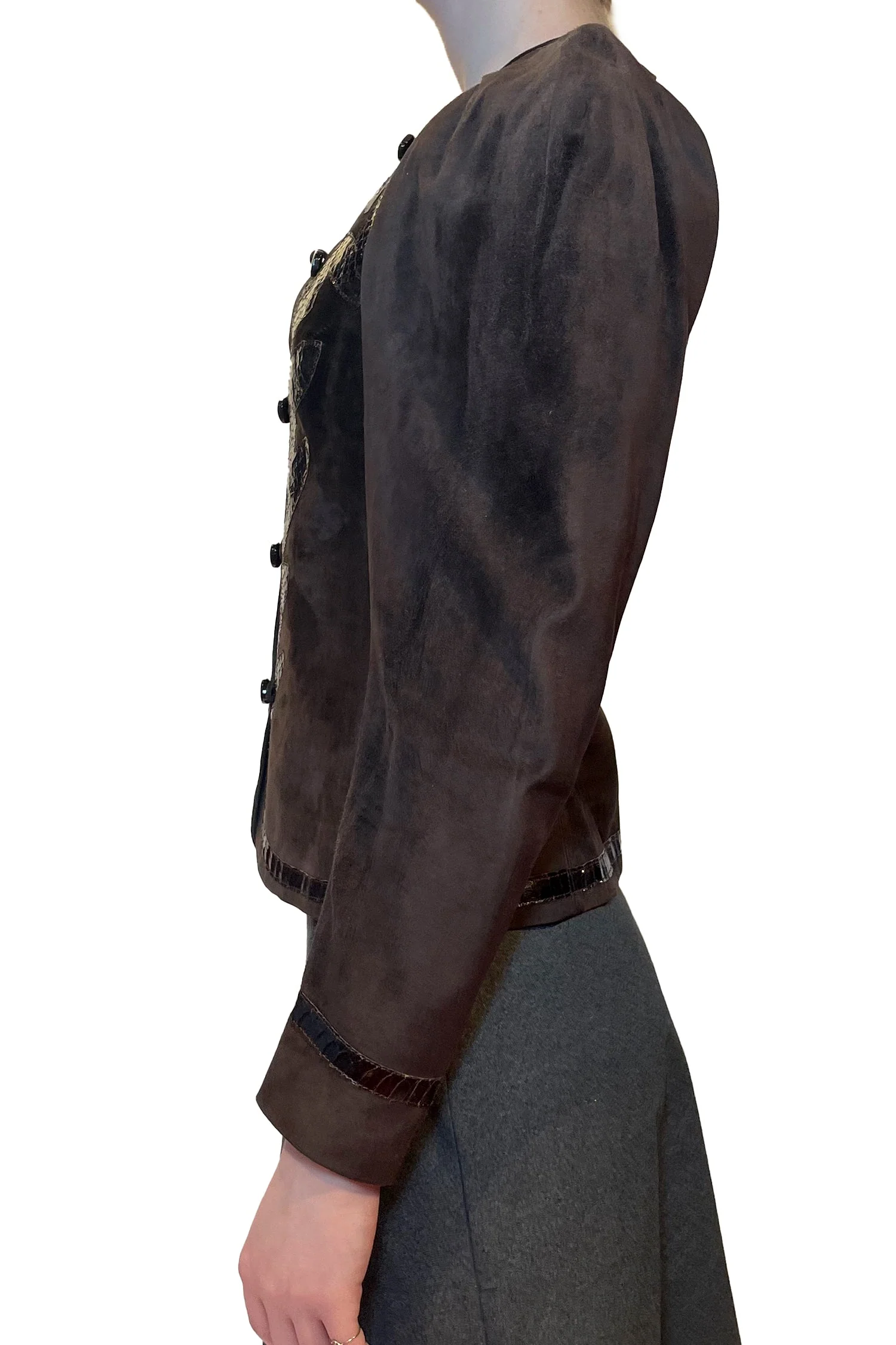 Vintage AmphiBoles Suede Jacket - Image 2