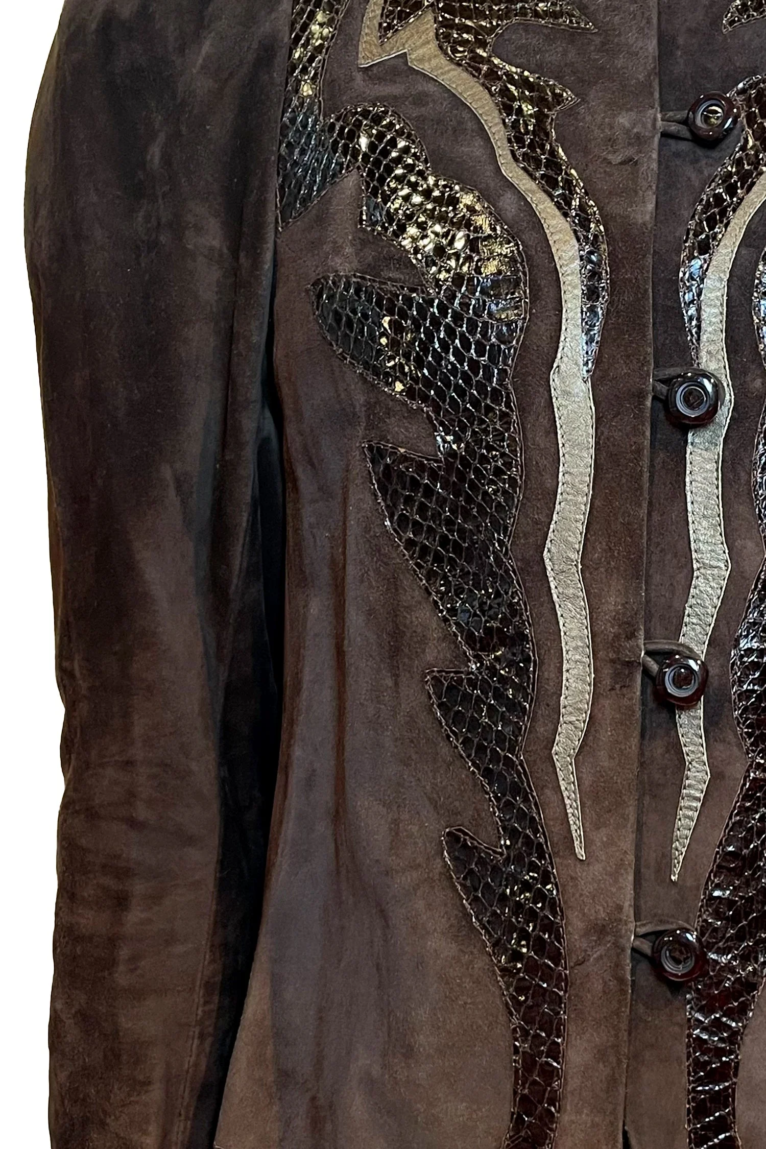 Vintage AmphiBoles Suede Jacket - Image 4