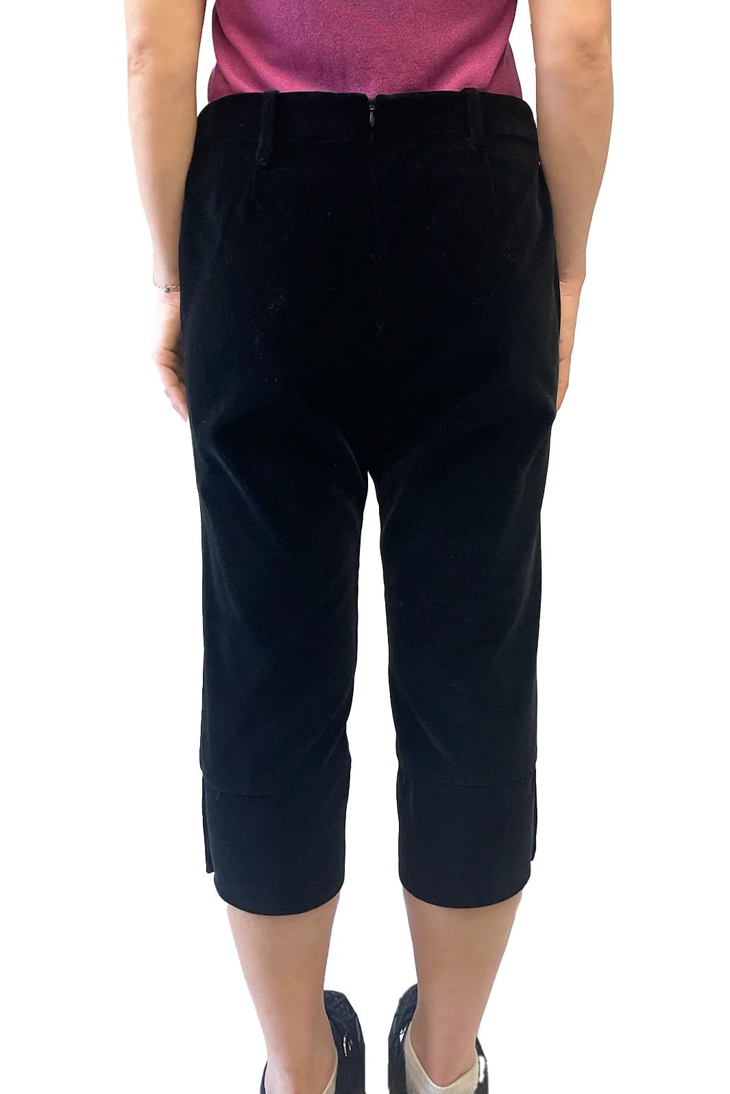 Vintage Anna Sui Fall 1994 Velvet Capris - Image 3