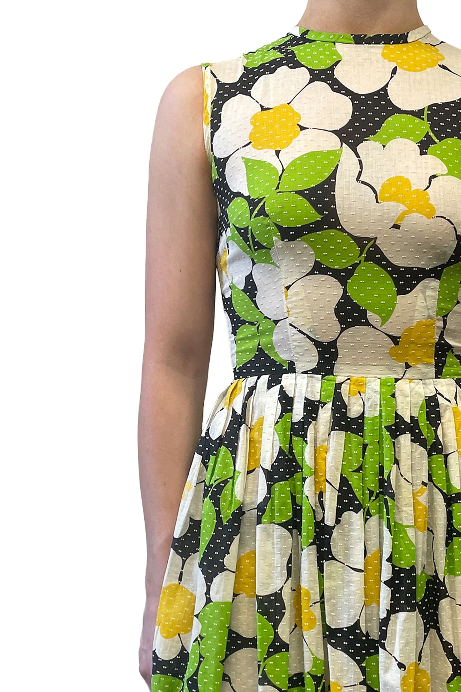 Vintage Sixties Vicky Vaughn Dotted Floral Dress - Image 4