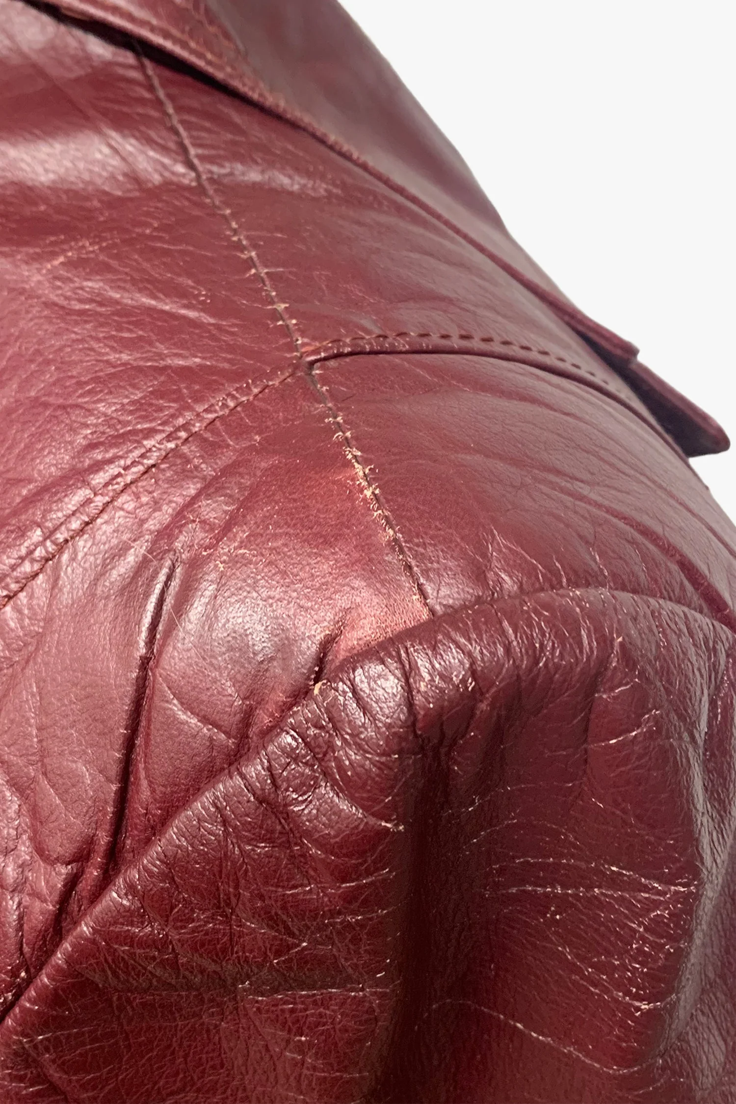 Vintage Leather Belted Coat with Removable Lining - Image 6