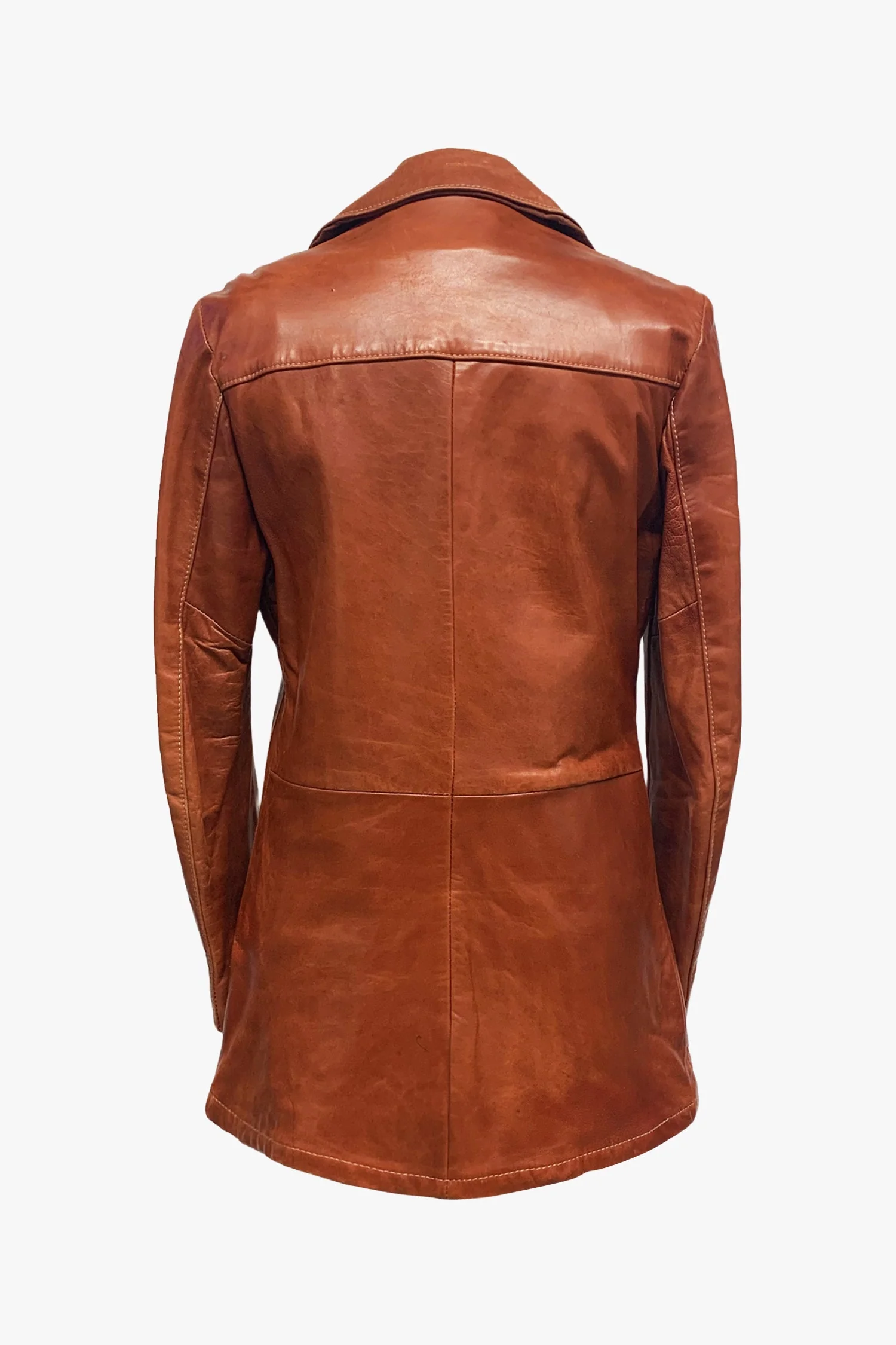 Vintage Robert Lewis Idea Glazed Lambskin Leather Jacket Coat - Image 2