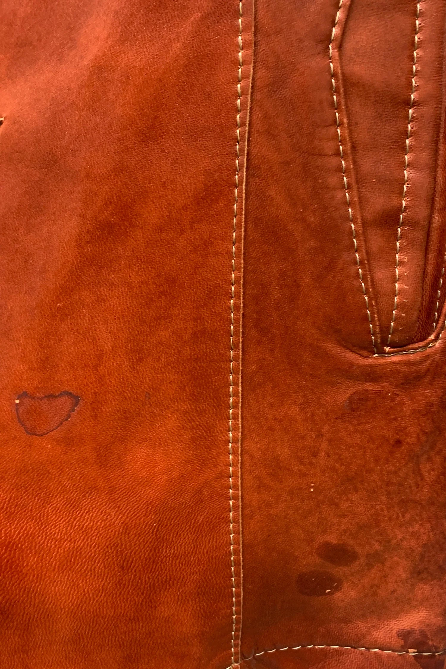 Vintage Robert Lewis Idea Glazed Lambskin Leather Jacket Coat - Image 3