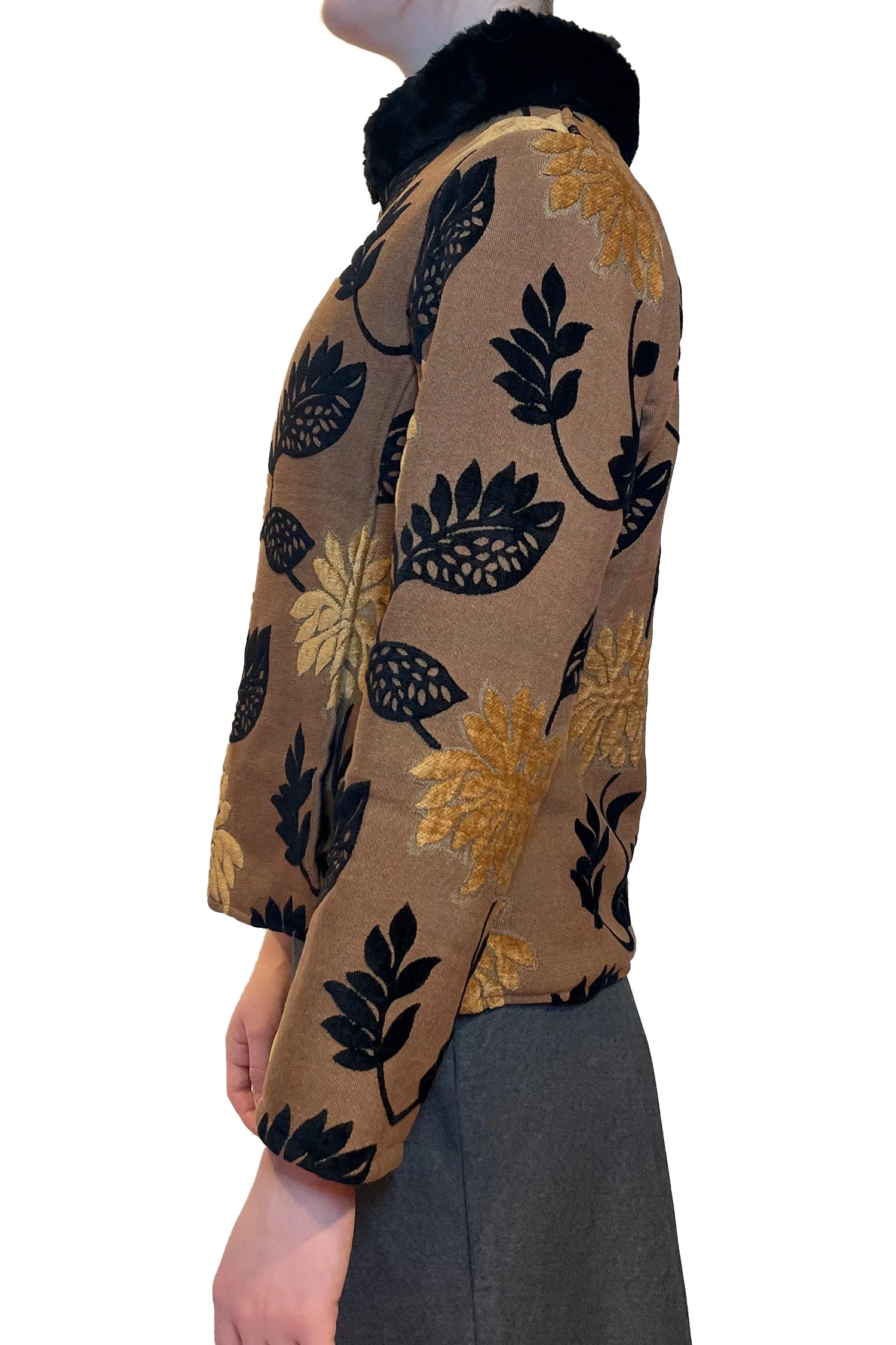 Vintage Scandinavian Chenille Jacquard Jacket - Image 2