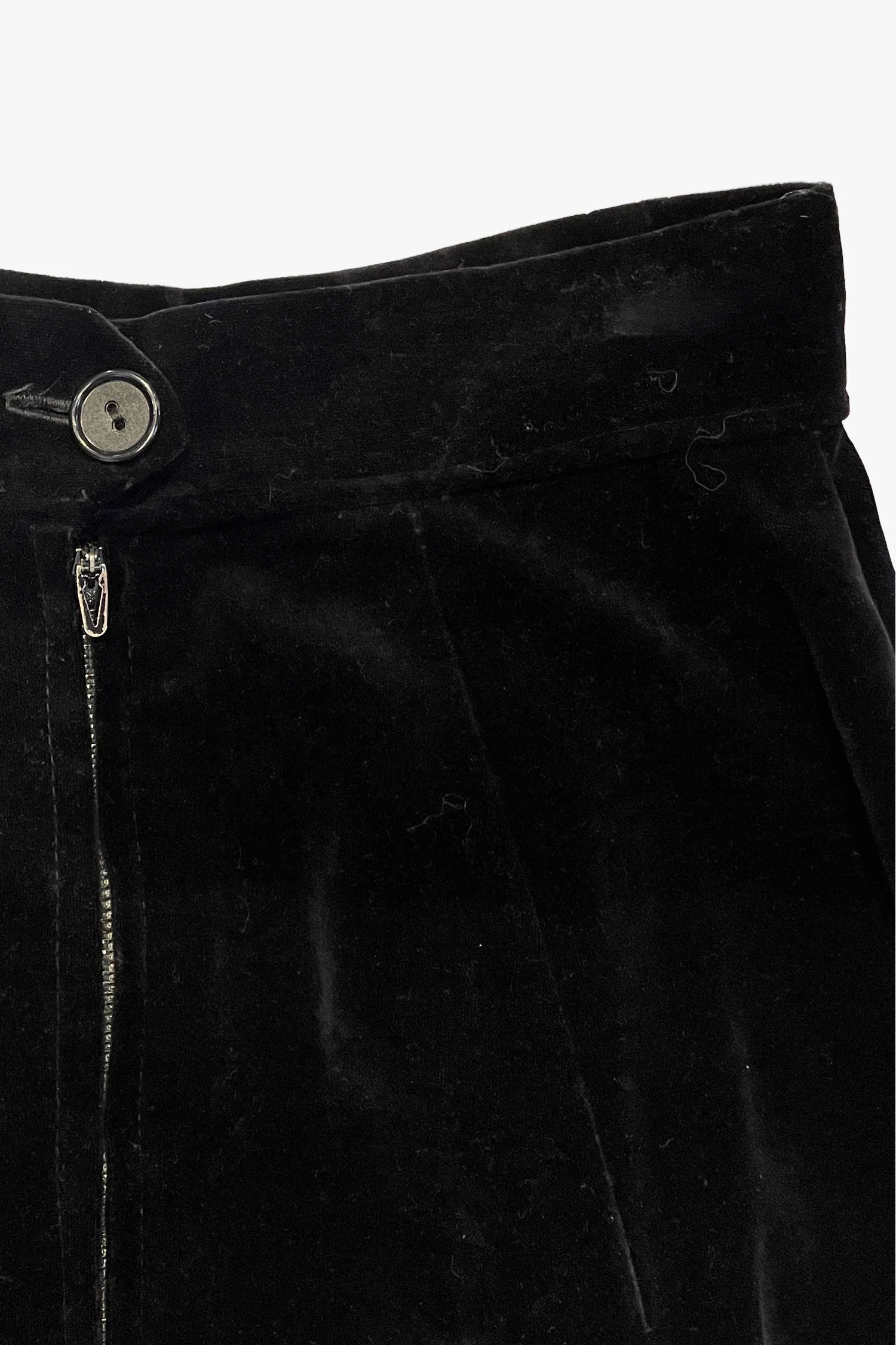 Vintage Velvet Embroidered Mini Skirt - Image 4