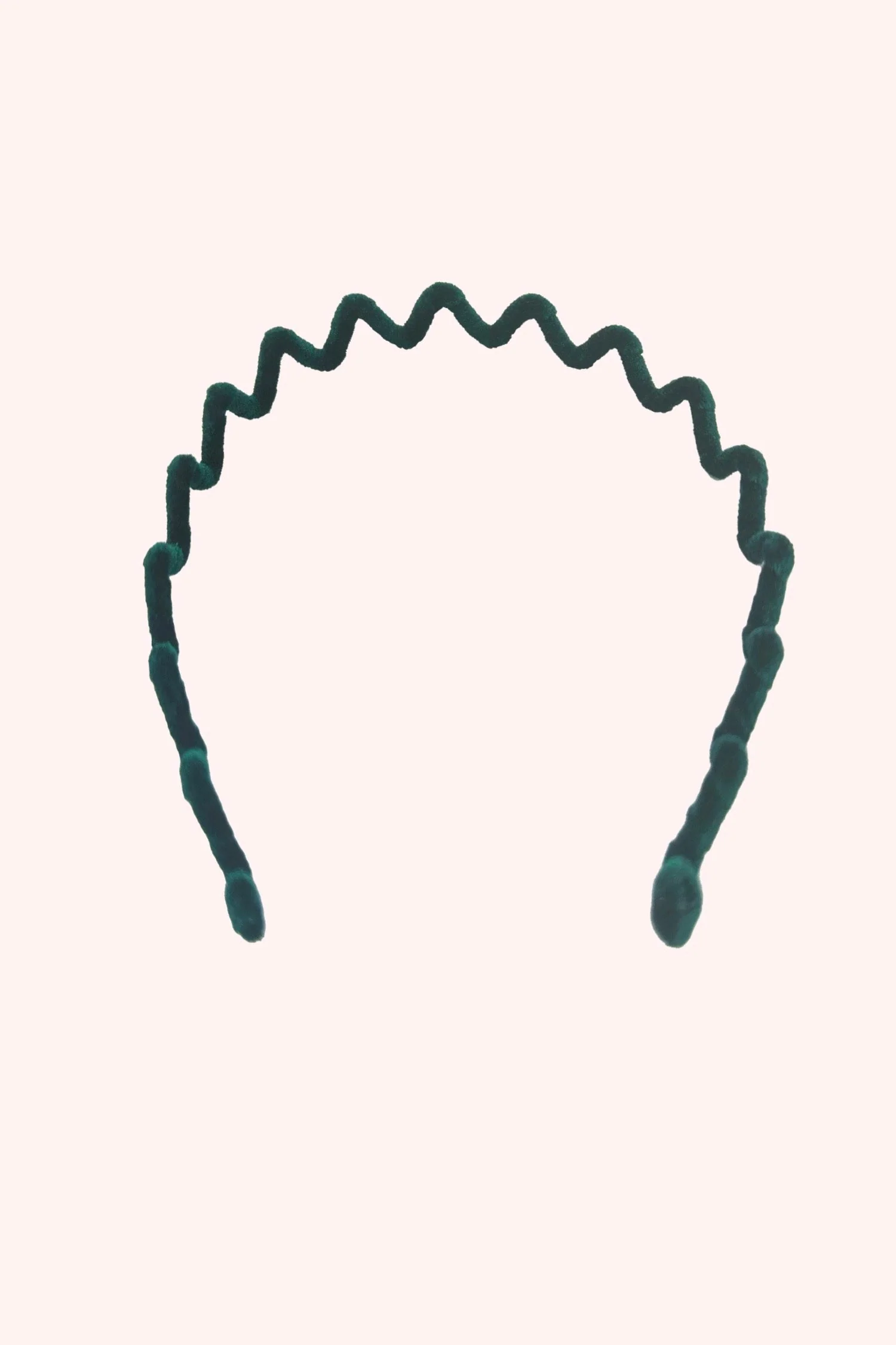 Wavy Velvet Headband Emerald