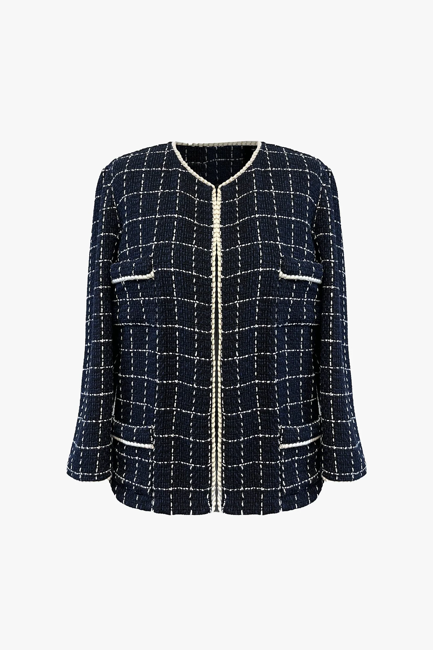 Windowpane Tweed Jacket